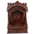 Wooden Engraved Pooja Mandir - Rosewood ToranaTemple - 27 Inches 